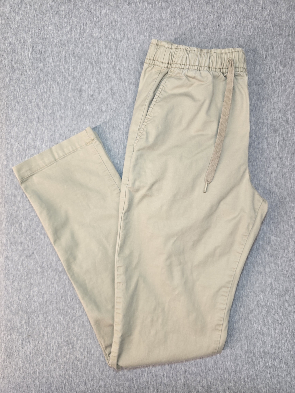 Gap Men's Drawstring Rattan Preppy  100% Cotton Pants Size XS 13" Waist Flat Lay